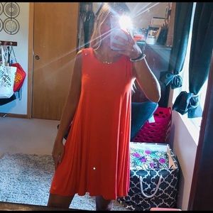 Orange tank top dress